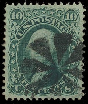 Prices of US Stamps Scott # 96 - 1868 10c Washington Grill. Daniel Kelleher Auctions, Aug 2012, Sale 631, Lot 796