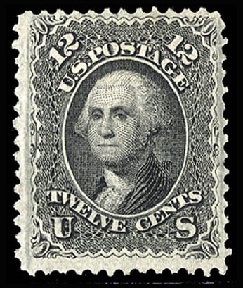 US Stamp Price Scott Catalog # 97: 12c 1868 Washington Grill. Cherrystone Auctions, May 2013, Sale 201305, Lot 67