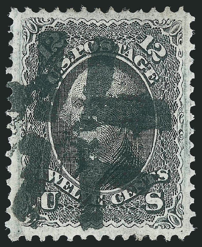 Prices of US Stamp Scott Catalogue # 97 - 12c 1868 Washington Grill. Robert Siegel Auction Galleries, Nov 2012, Sale 1034, Lot 108
