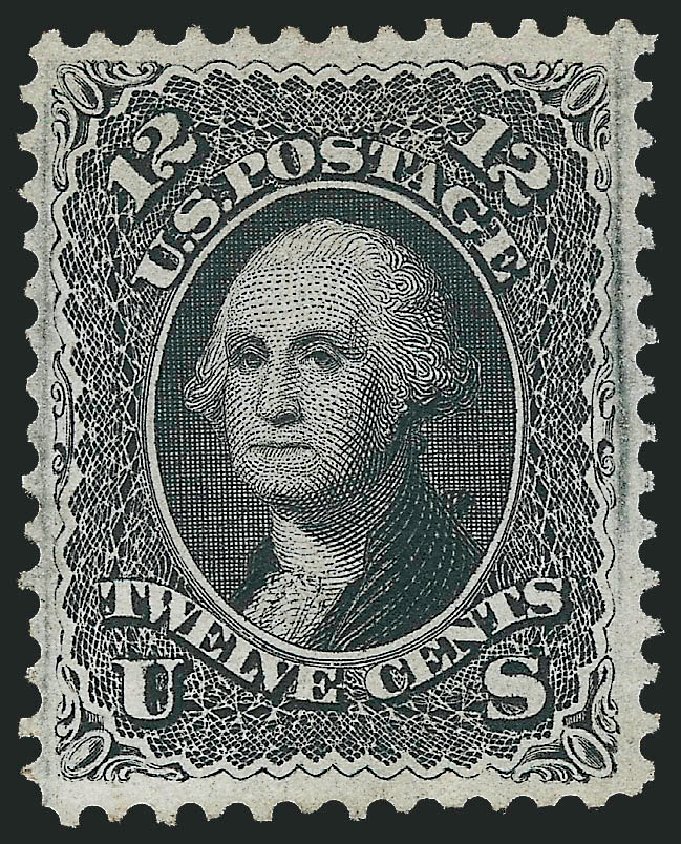 Price of US Stamp Scott Catalogue #97: 1868 12c Washington Grill. Robert Siegel Auction Galleries, Nov 2013, Sale 1061, Lot 3508