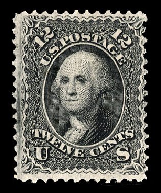Cost of US Stamp Scott #97: 1868 12c Washington Grill. Cherrystone Auctions, Jan 2010, Sale 201001, Lot 80