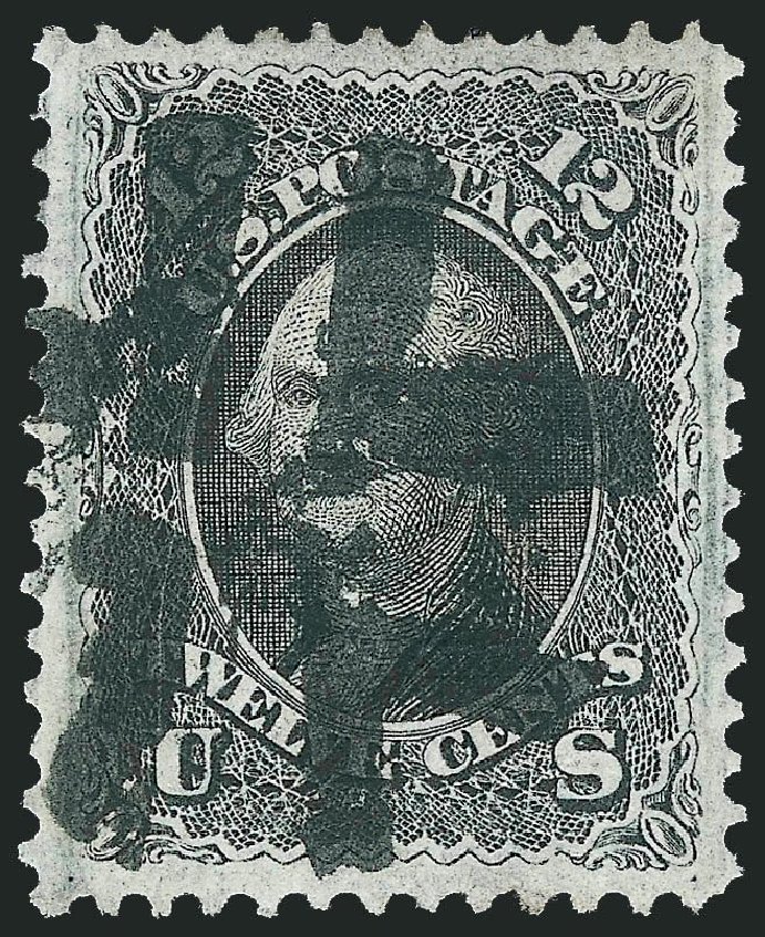 Costs of US Stamps Scott Catalogue #97: 1868 12c Washington Grill. Robert Siegel Auction Galleries, Mar 2013, Sale 1040, Lot 1340