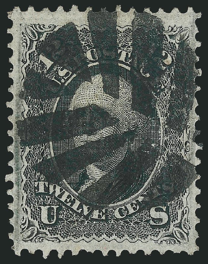 US Stamps Value Scott 97: 12c 1868 Washington Grill. Robert Siegel Auction Galleries, Nov 2013, Sale 1061, Lot 3511