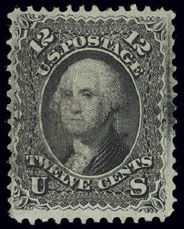 Price of US Stamps Scott 97 - 1868 12c Washington Grill. Daniel Kelleher Auctions, Feb 2013, Sale 634, Lot 84