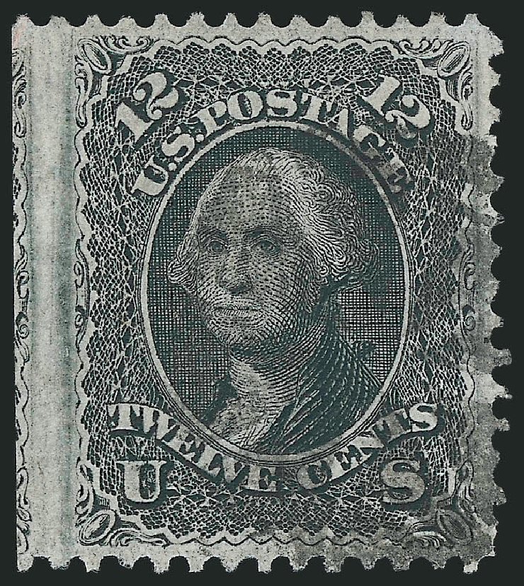 Price of US Stamps Scott Catalog 97 - 1868 12c Washington Grill. Robert Siegel Auction Galleries, Mar 2014, Sale 1067, Lot 1084