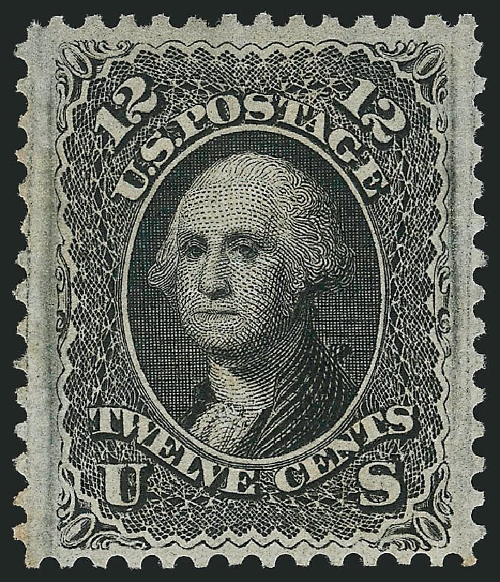 Price of US Stamps Scott Cat. # 97: 12c 1868 Washington Grill. Robert Siegel Auction Galleries, Jul 2014, Sale 1077, Lot 104