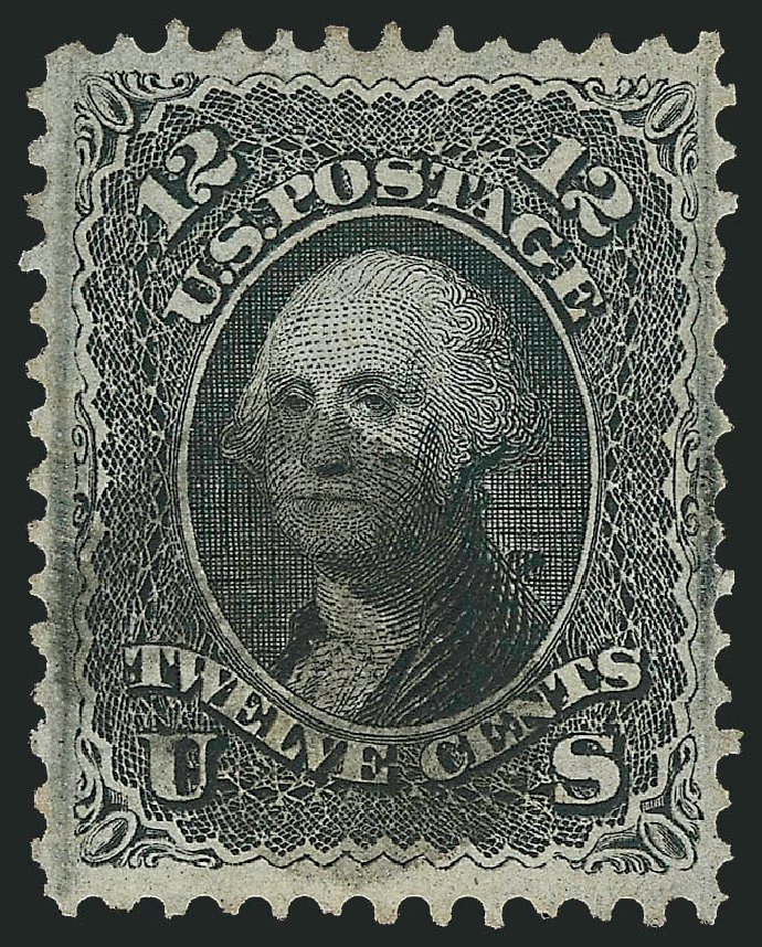 Values of US Stamps Scott Catalogue 97 - 12c 1868 Washington Grill. Robert Siegel Auction Galleries, Mar 2011, Sale 1007, Lot 2245