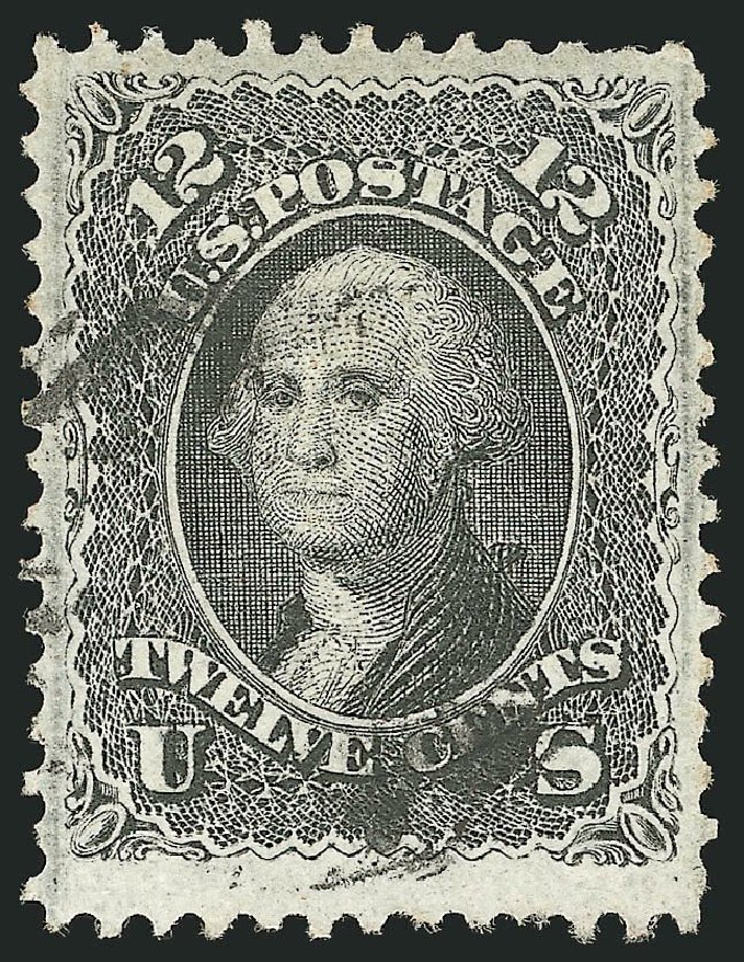 Values of US Stamp Scott Catalog # 97 - 12c 1868 Washington Grill. Robert Siegel Auction Galleries, Jul 2014, Sale 1077, Lot 105