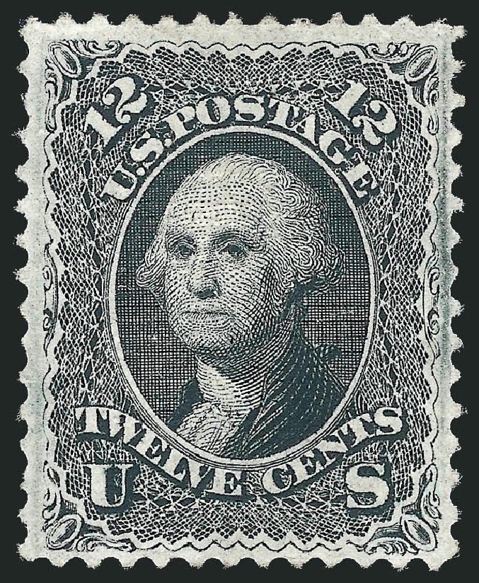 Costs of US Stamp Scott # 97 - 1868 12c Washington Grill. Robert Siegel Auction Galleries, Jul 2013, Sale 1050, Lot 222