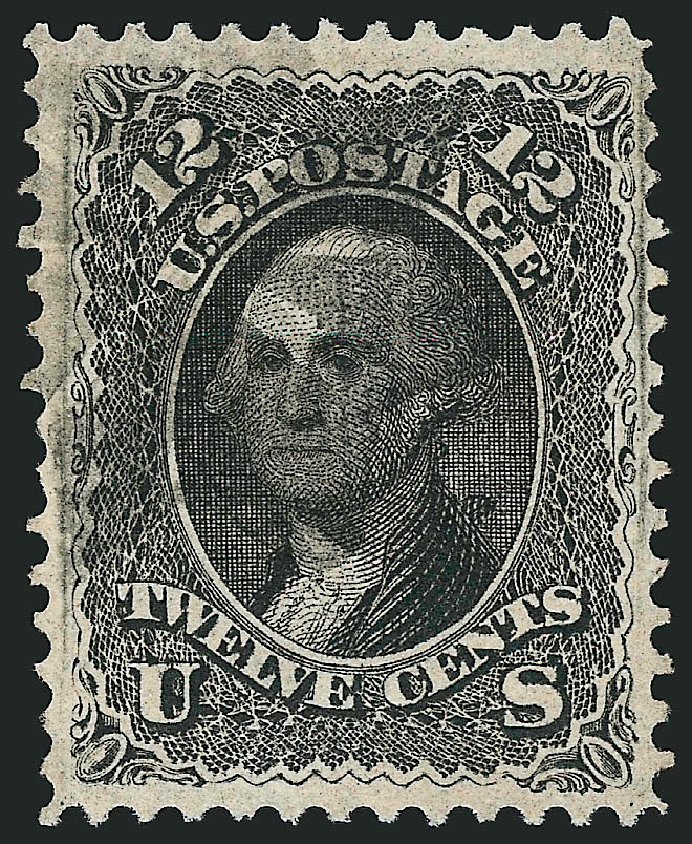 Values of US Stamp Scott Cat. #97 - 1868 12c Washington Grill. Robert Siegel Auction Galleries, Oct 2008, Sale 963, Lot 602