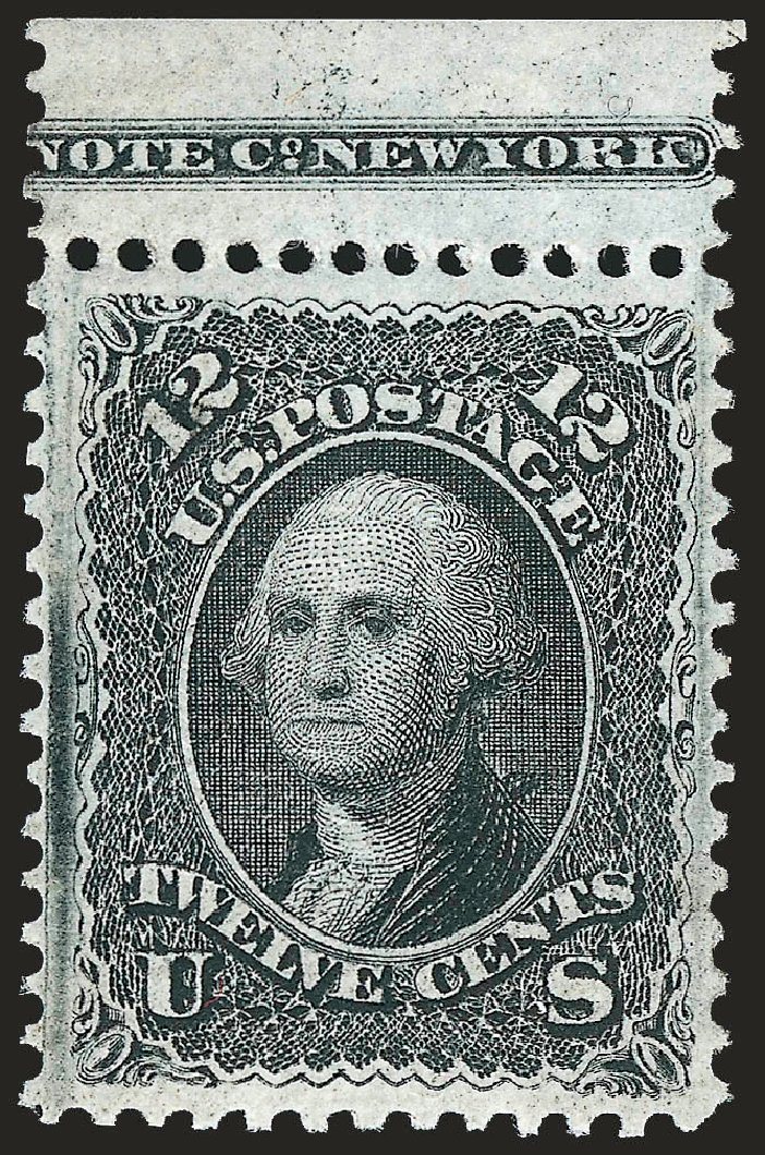Value of US Stamps Scott Catalog # 97 - 12c 1868 Washington Grill. Robert Siegel Auction Galleries, Jan 2009, Sale 968, Lot 122