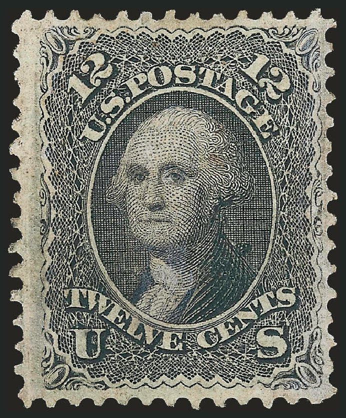 US Stamps Price Scott Catalog #97 - 12c 1868 Washington Grill. Robert Siegel Auction Galleries, Apr 2010, Sale 984, Lot 342