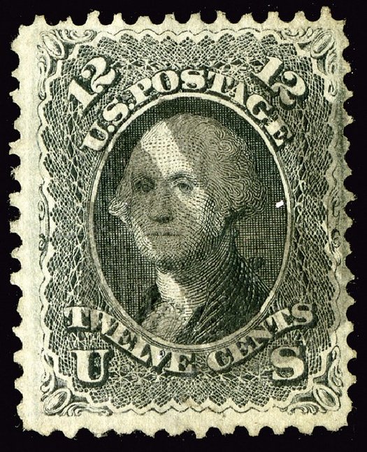US Stamps Value Scott # 97 - 1868 12c Washington Grill. Spink Shreves Galleries, May 2014, Sale 148, Lot 132