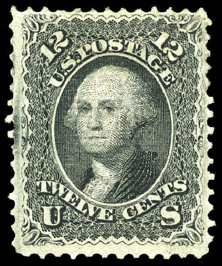 Value of US Stamp Scott 97: 12c 1868 Washington Grill. Matthew Bennett International, May 2014, Sale 350, Lot 173