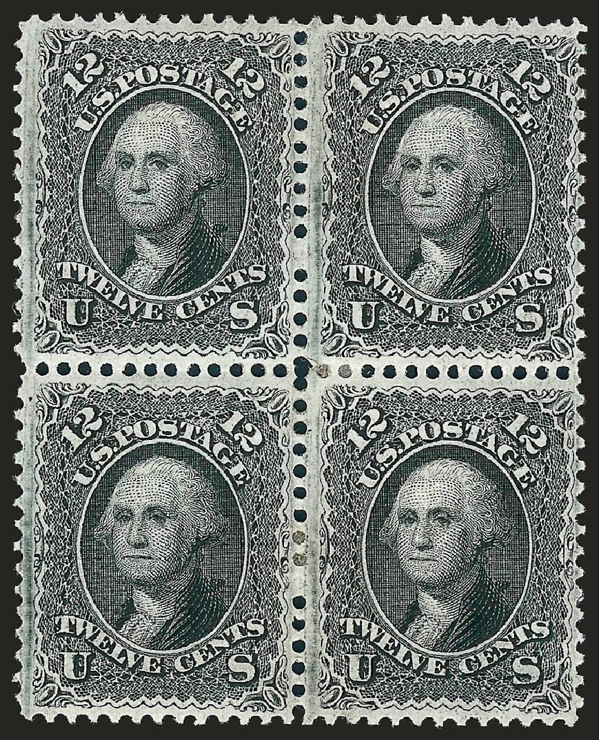 Cost of US Stamp Scott Catalog # 97: 12c 1868 Washington Grill. Robert Siegel Auction Galleries, Jan 2009, Sale 968, Lot 123