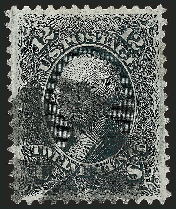 Value of US Stamps Scott Cat. 97 - 1868 12c Washington Grill. Robert Siegel Auction Galleries, Apr 2010, Sale 984, Lot 343