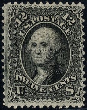 Cost of US Stamps Scott #97: 1868 12c Washington Grill. Cherrystone Auctions, Jan 2008, Sale 200801, Lot 1096
