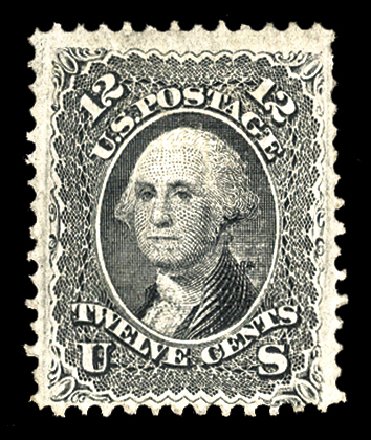 Costs of US Stamps Scott Cat. 97 - 12c 1868 Washington Grill. Cherrystone Auctions, Sep 2011, Sale 201109, Lot 7016