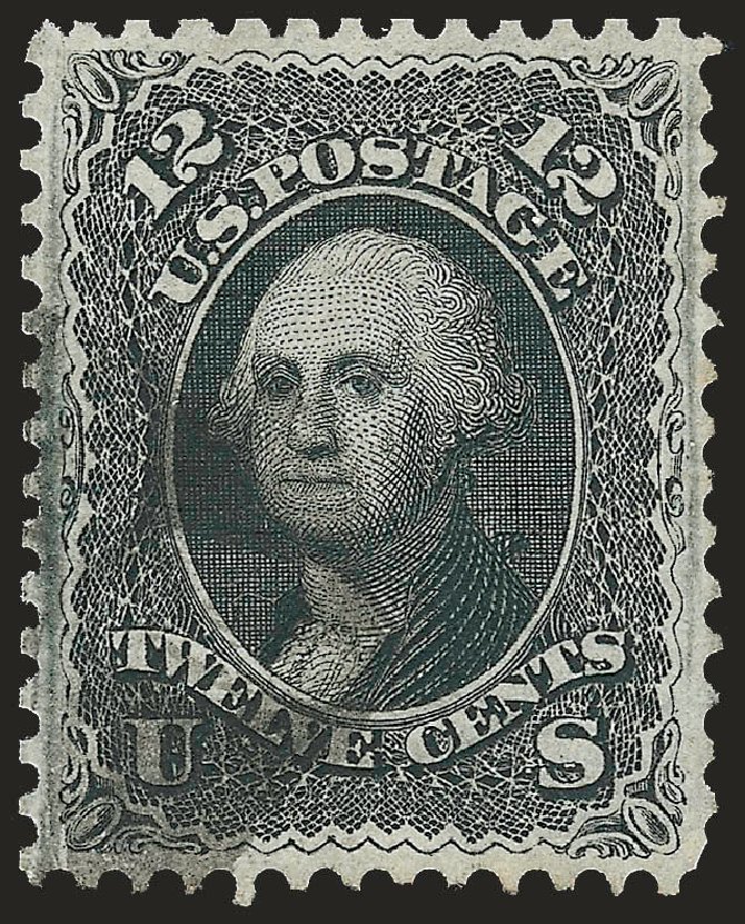 US Stamps Values Scott #97 - 12c 1868 Washington Grill. Robert Siegel Auction Galleries, Jun 2009, Sale 975, Lot 1316