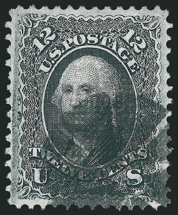 Value of US Stamp Scott # 97 - 1868 12c Washington Grill. Robert Siegel Auction Galleries, Sep 2009, Sale 976, Lot 1416