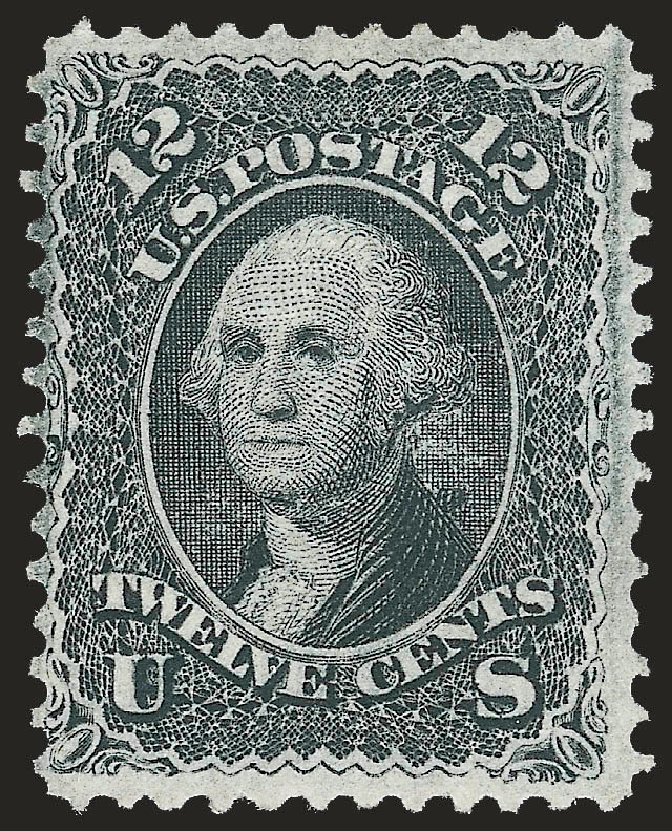 US Stamp Price Scott Cat. 97: 12c 1868 Washington Grill. Robert Siegel Auction Galleries, Dec 2009, Sale 982, Lot 5276
