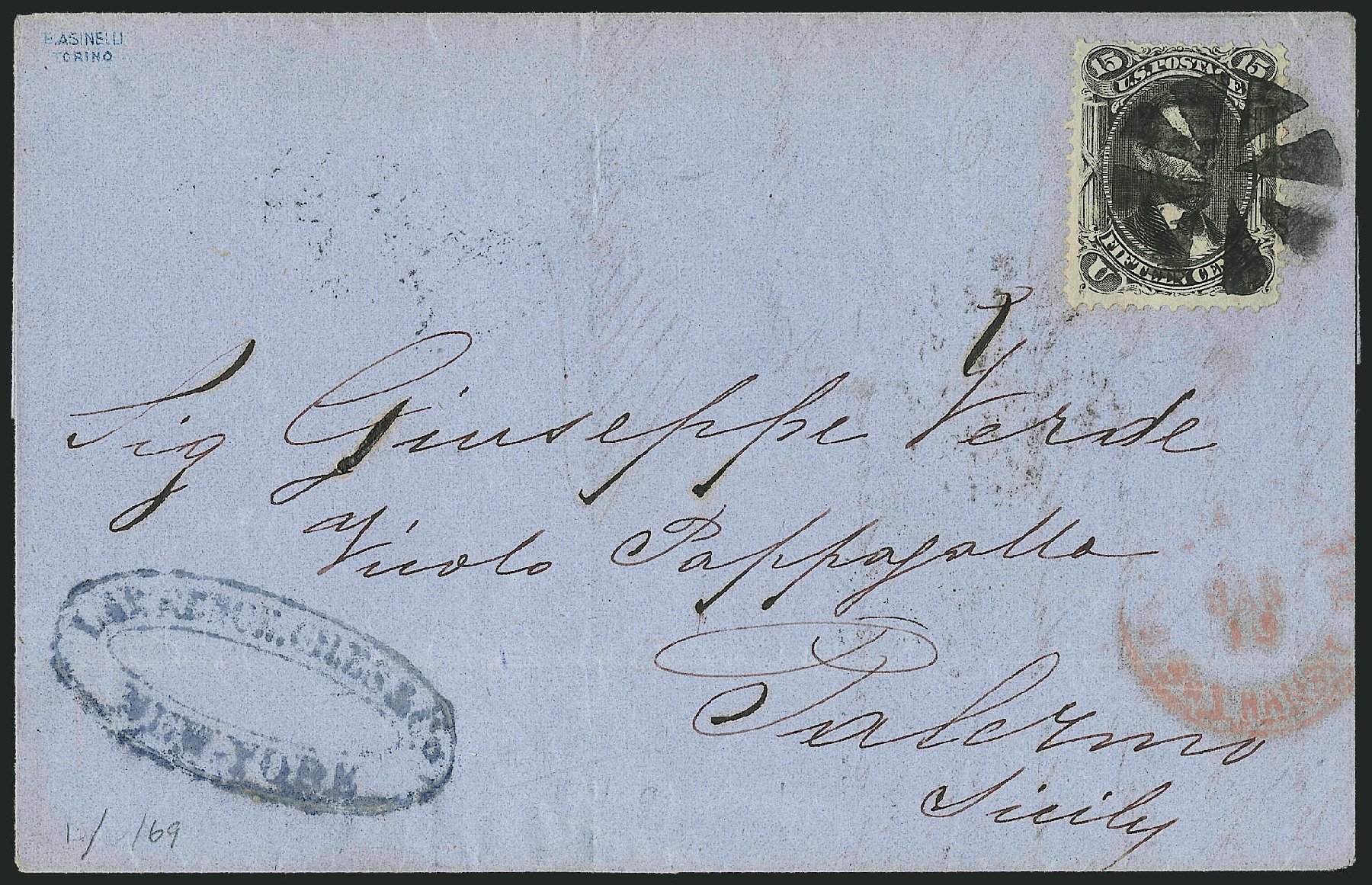 Value of US Stamp Scott 98 - 1868 15c Lincoln Grill. Robert Siegel Auction Galleries, Sep 2010, Sale 993, Lot 507