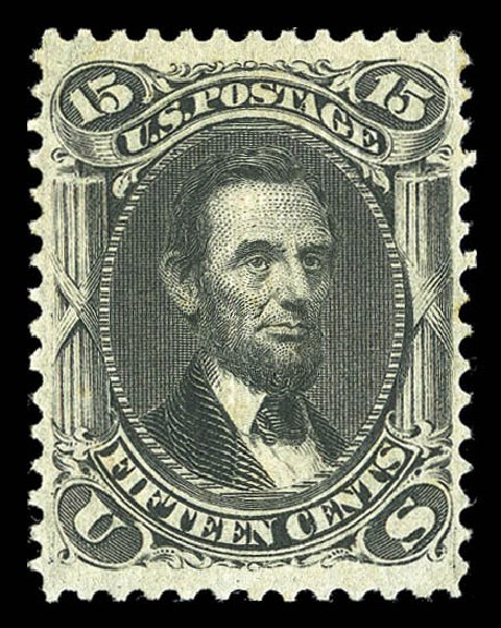 US Stamps Price Scott Catalogue # 98 - 15c 1868 Lincoln Grill. Matthew Bennett International, Sep 2012, Sale 345, Lot 128