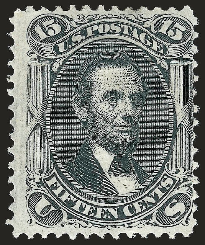 Price of US Stamps Scott 98 - 1868 15c Lincoln Grill. Robert Siegel Auction Galleries, Dec 2009, Sale 982, Lot 5278