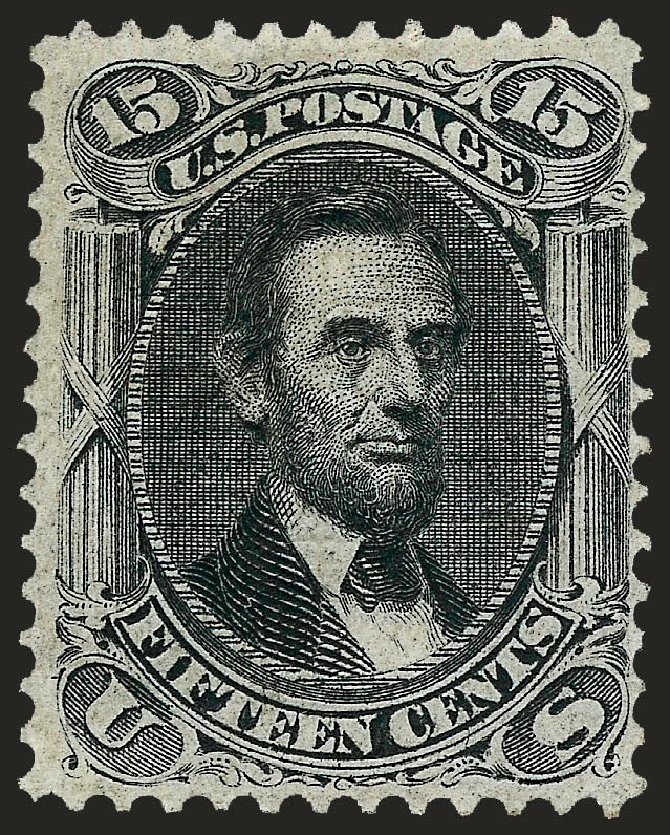 Price of US Stamp Scott Catalog # 98 - 15c 1868 Lincoln Grill. Robert Siegel Auction Galleries, Oct 2008, Sale 963, Lot 604