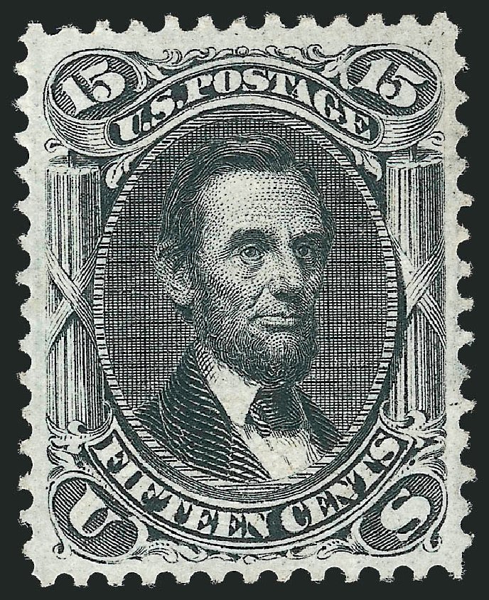 Prices of US Stamp Scott Cat. # 98: 15c 1868 Lincoln Grill. Robert Siegel Auction Galleries, Oct 2010, Sale 997, Lot 5404