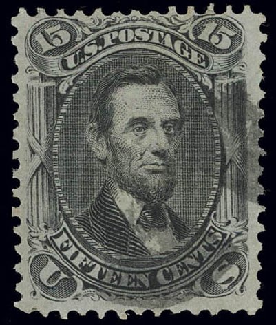 Prices of US Stamp Scott Catalog # 98 - 15c 1868 Lincoln Grill. Daniel Kelleher Auctions, Feb 2013, Sale 634, Lot 85
