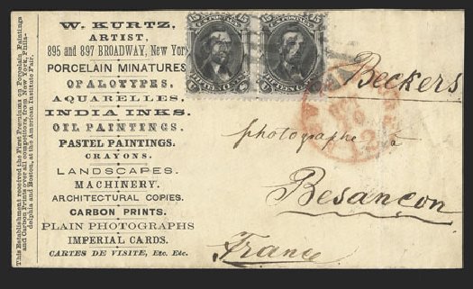 Price of US Stamps Scott Cat. #98: 15c 1868 Lincoln Grill. Spink Shreves Galleries, Jul 2012, Sale 140, Lot 135