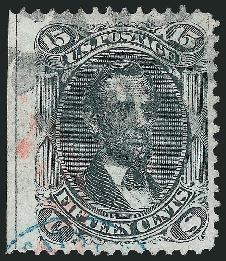 Price of US Stamps Scott #98 - 1868 15c Lincoln Grill. Robert Siegel Auction Galleries, Mar 2013, Sale 1040, Lot 1342