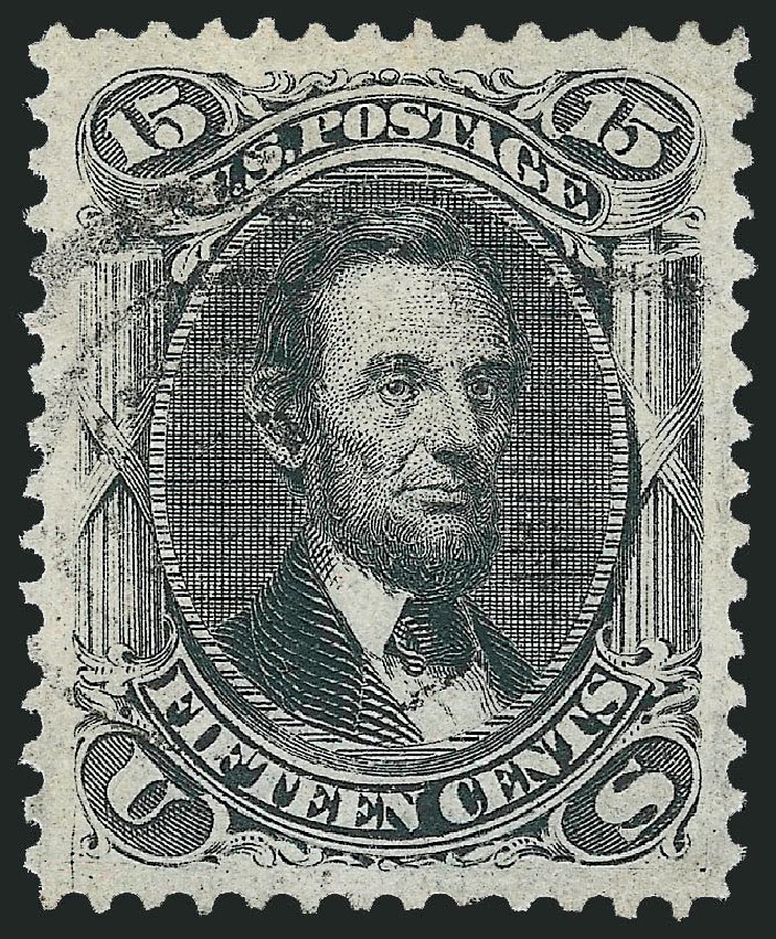 Cost of US Stamp Scott Catalog #98: 15c 1868 Lincoln Grill. Robert Siegel Auction Galleries, Nov 2013, Sale 1061, Lot 3512