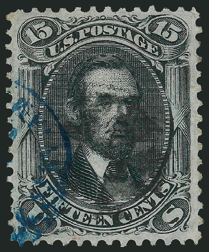 Cost of US Stamps Scott Cat. 98 - 15c 1868 Lincoln Grill. Robert Siegel Auction Galleries, Nov 2013, Sale 1061, Lot 3513