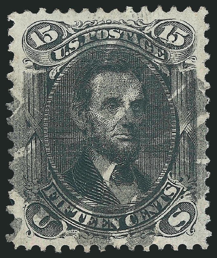 Prices of US Stamp Scott Catalogue 98 - 15c 1868 Lincoln Grill