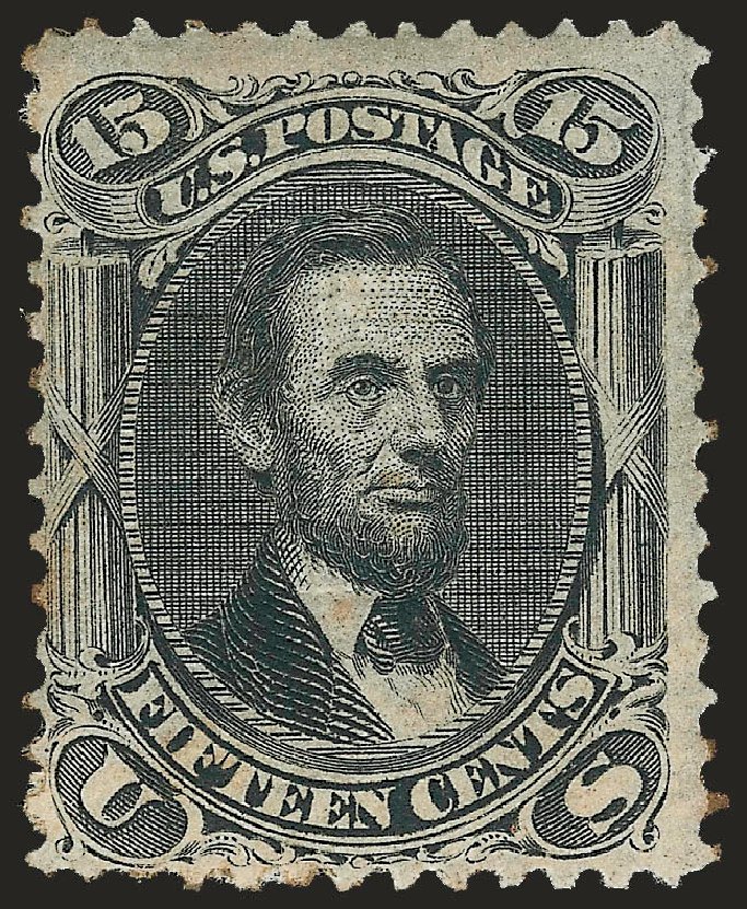 Price of US Stamp Scott #98: 1868 15c Lincoln Grill. Robert Siegel Auction Galleries, Apr 2010, Sale 984, Lot 346