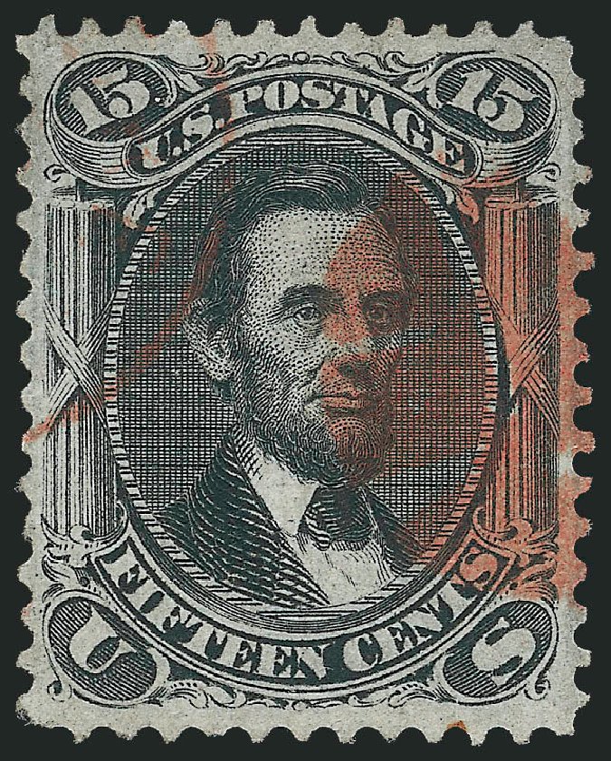 Price of US Stamp Scott Catalog #98: 15c 1868 Lincoln Grill. Robert Siegel Auction Galleries, Oct 2010, Sale 997, Lot 5406