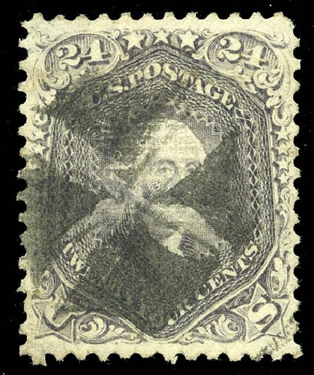 Costs of US Stamp Scott Catalog # 99 - 1869 24c Washington Grill. Matthew Bennett International, May 2014, Sale 350, Lot 177