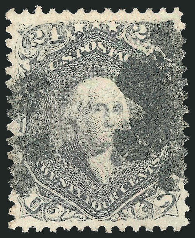 US Stamps Values Scott Catalog # 99: 24c 1869 Washington Grill. Robert Siegel Auction Galleries, Jun 2012, Sale 1024, Lot 167