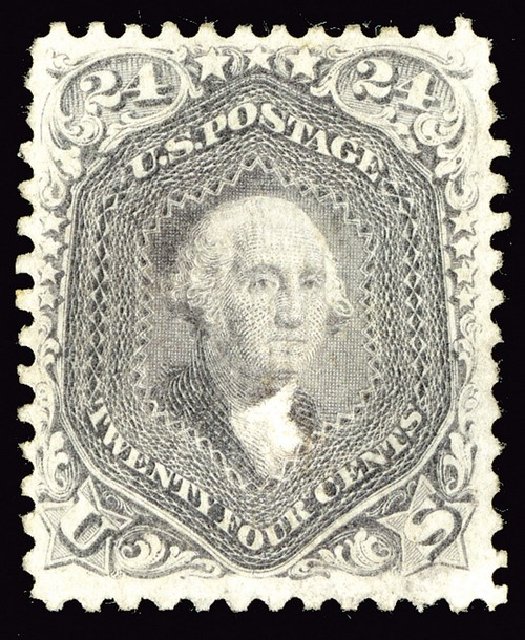 Values of US Stamps Scott 99: 1869 24c Washington Grill. Spink Shreves Galleries, May 2014, Sale 148, Lot 137