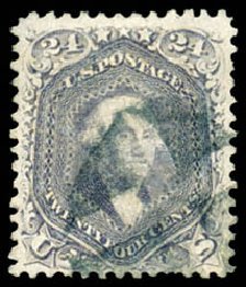 US Stamp Price Scott Catalogue # 99 - 24c 1869 Washington Grill. Schuyler J. Rumsey Philatelic Auctions, Apr 2015, Sale 60, Lot 2068