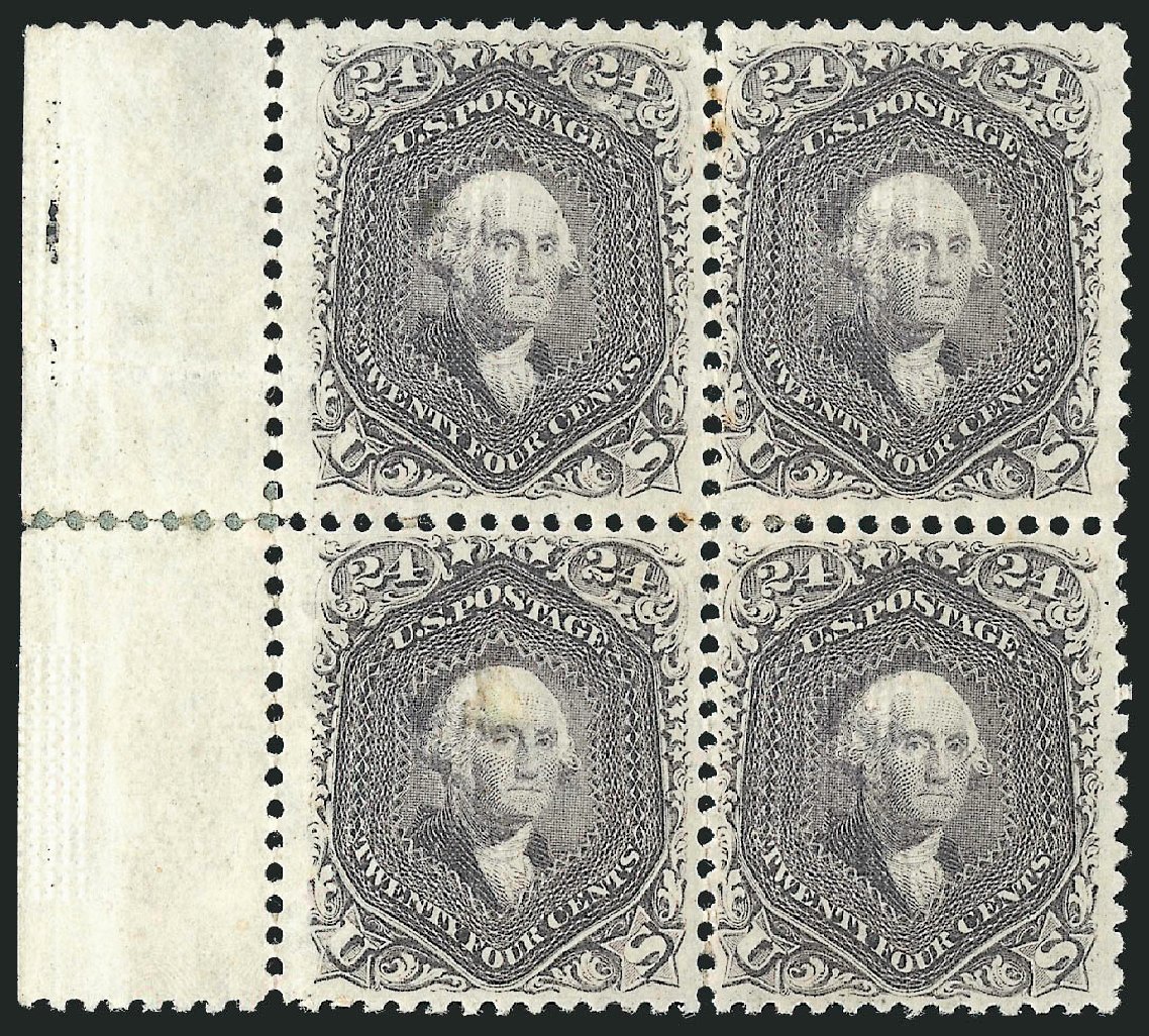 Values of US Stamps Scott Catalogue 99: 1869 24c Washington Grill. Robert Siegel Auction Galleries, Nov 2014, Sale 1084, Lot 3288