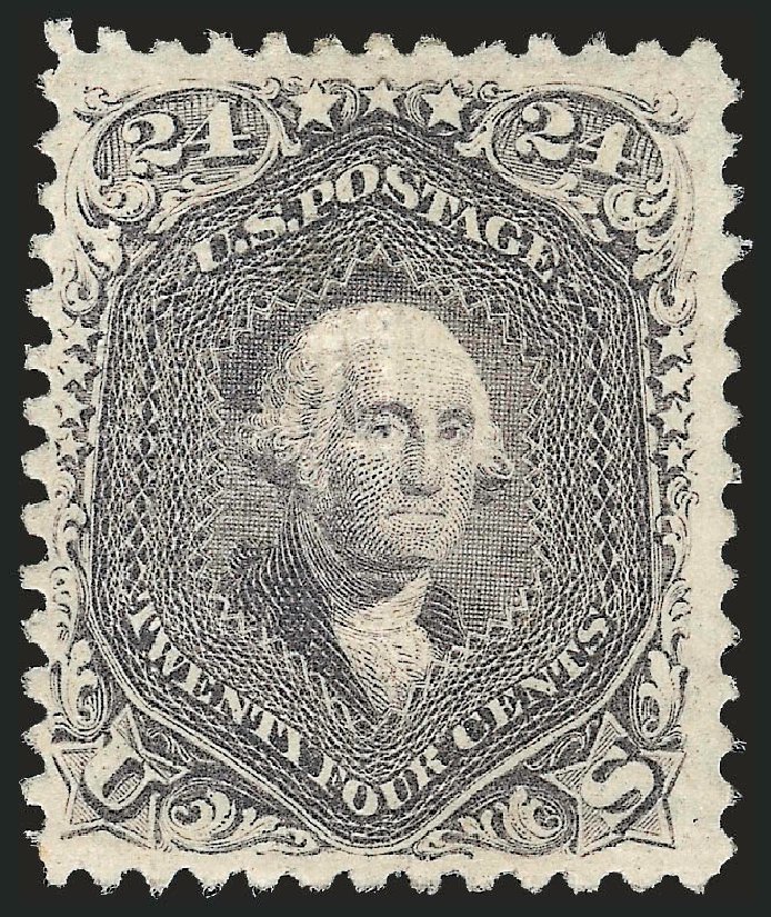 US Stamp Prices Scott Catalog #99 - 1869 24c Washington Grill. Robert Siegel Auction Galleries, Apr 2010, Sale 984, Lot 348