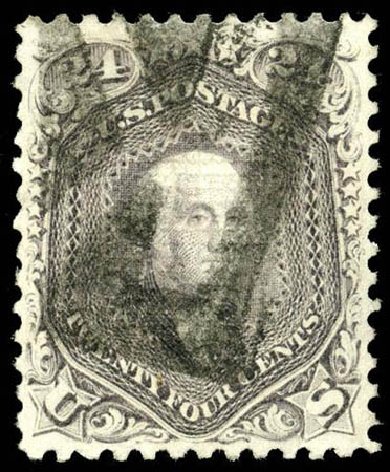 Price of US Stamps Scott Catalog #99: 24c 1869 Washington Grill. Matthew Bennett International, Apr 2008, Sale 326, Lot 109