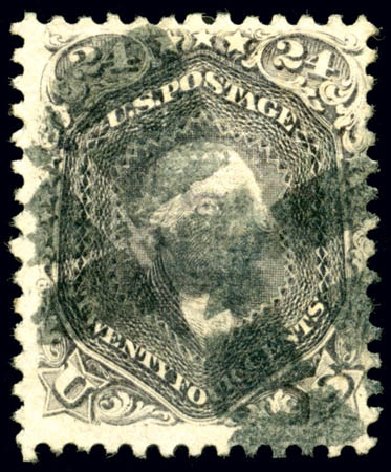 Costs of US Stamps Scott Catalog # 99: 1869 24c Washington Grill. Matthew Bennett International, Jun 2008, Sale 328, Lot 589