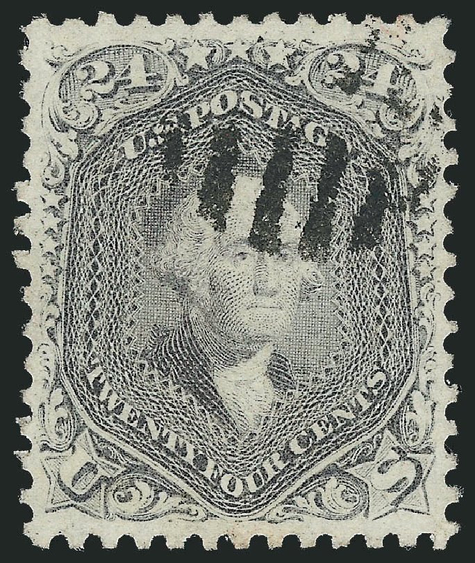 Values of US Stamps Scott Cat. 99: 1869 24c Washington Grill. Robert Siegel Auction Galleries, Nov 2014, Sale 1084, Lot 3289