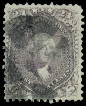 Costs of US Stamps Scott Catalogue #99: 1869 24c Washington Grill. Daniel Kelleher Auctions, Sep 2013, Sale 639, Lot 1040
