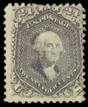Cost of US Stamp Scott Catalog # 99: 1869 24c Washington Grill. Daniel Kelleher Auctions, Dec 2013, Sale 640, Lot 120