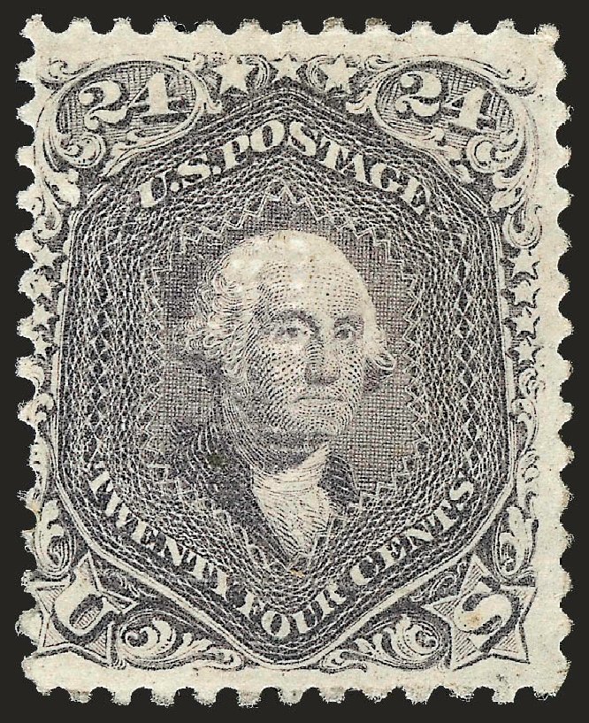 US Stamp Values Scott Cat. # 99 - 24c 1869 Washington Grill. Robert Siegel Auction Galleries, Sep 2008, Sale 962, Lot 2360